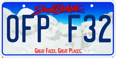 SD license plate 0FPF32