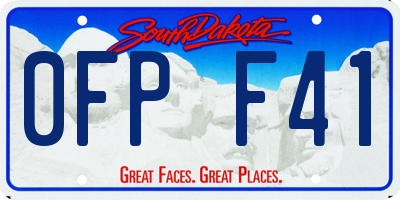 SD license plate 0FPF41