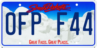 SD license plate 0FPF44