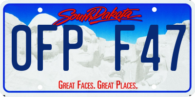 SD license plate 0FPF47