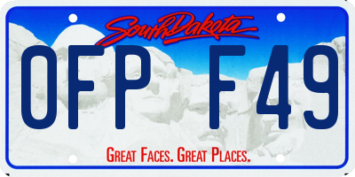 SD license plate 0FPF49