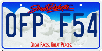 SD license plate 0FPF54