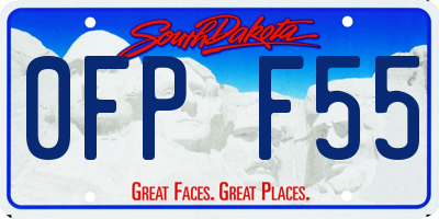 SD license plate 0FPF55
