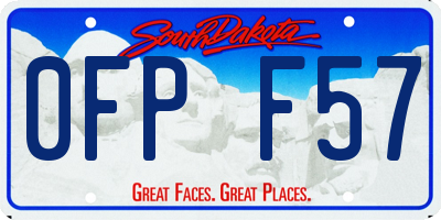 SD license plate 0FPF57