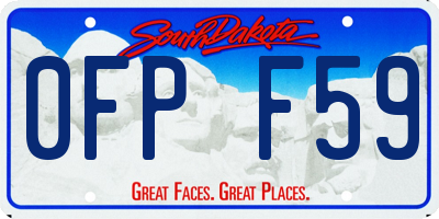 SD license plate 0FPF59