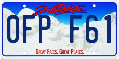 SD license plate 0FPF61