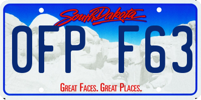 SD license plate 0FPF63