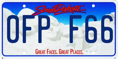SD license plate 0FPF66