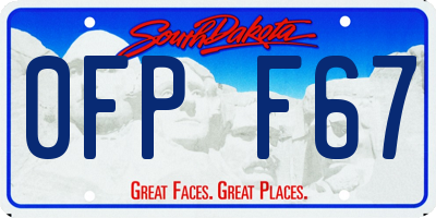 SD license plate 0FPF67