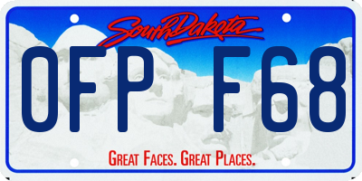 SD license plate 0FPF68
