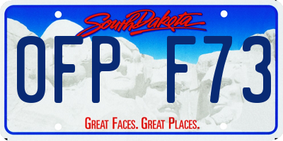 SD license plate 0FPF73