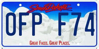 SD license plate 0FPF74