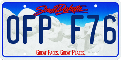 SD license plate 0FPF76