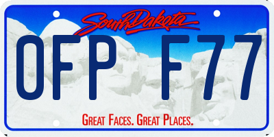 SD license plate 0FPF77