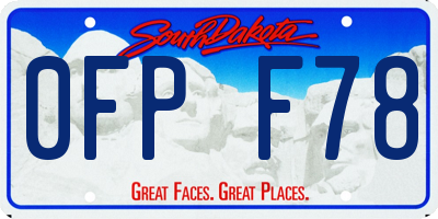 SD license plate 0FPF78