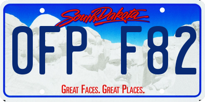 SD license plate 0FPF82