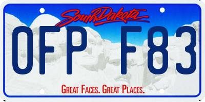 SD license plate 0FPF83