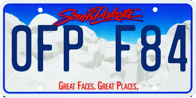 SD license plate 0FPF84