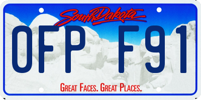 SD license plate 0FPF91