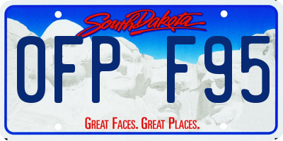 SD license plate 0FPF95