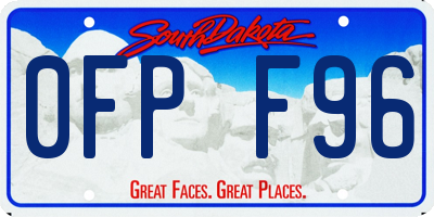 SD license plate 0FPF96