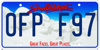 SD license plate 0FPF97