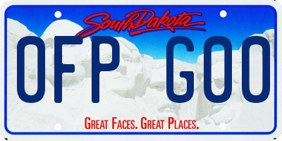 SD license plate 0FPG00