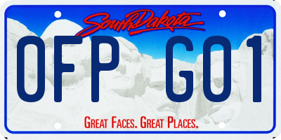 SD license plate 0FPG01