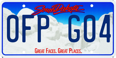 SD license plate 0FPG04