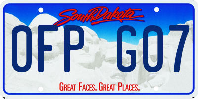SD license plate 0FPG07