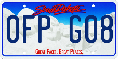 SD license plate 0FPG08
