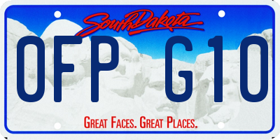 SD license plate 0FPG10
