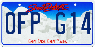 SD license plate 0FPG14