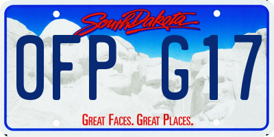 SD license plate 0FPG17