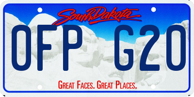 SD license plate 0FPG20