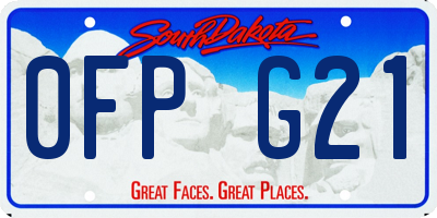 SD license plate 0FPG21