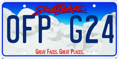 SD license plate 0FPG24