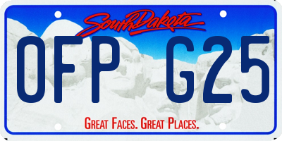 SD license plate 0FPG25
