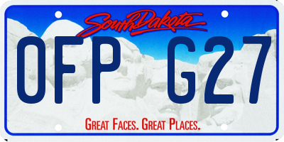 SD license plate 0FPG27