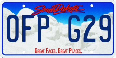 SD license plate 0FPG29