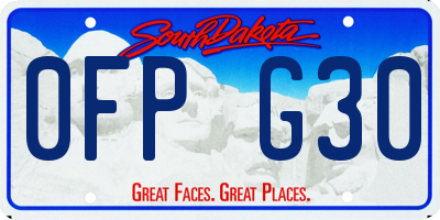 SD license plate 0FPG30