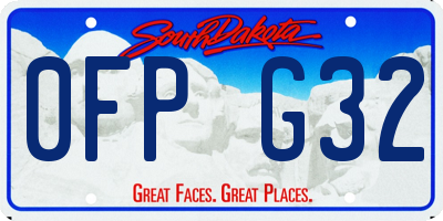 SD license plate 0FPG32