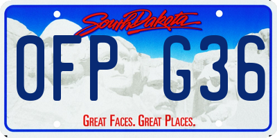 SD license plate 0FPG36