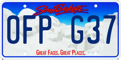 SD license plate 0FPG37