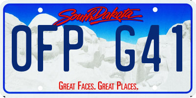 SD license plate 0FPG41