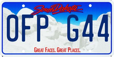 SD license plate 0FPG44