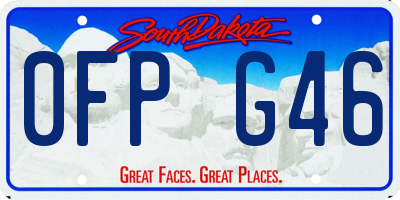 SD license plate 0FPG46