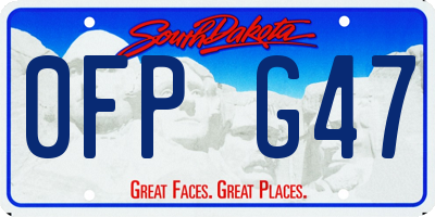 SD license plate 0FPG47