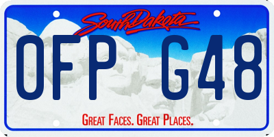 SD license plate 0FPG48
