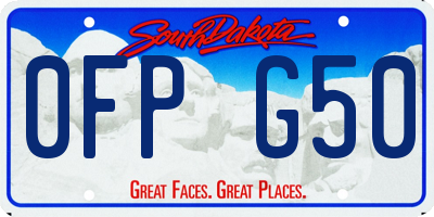 SD license plate 0FPG50